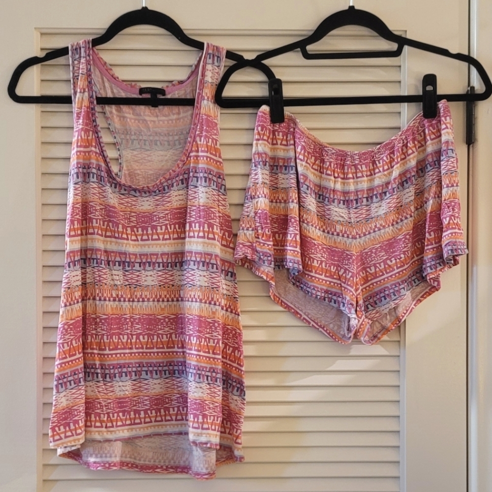 Tart Intimates - Colourful Lightweight Rackerback Top & Short Pajama Set